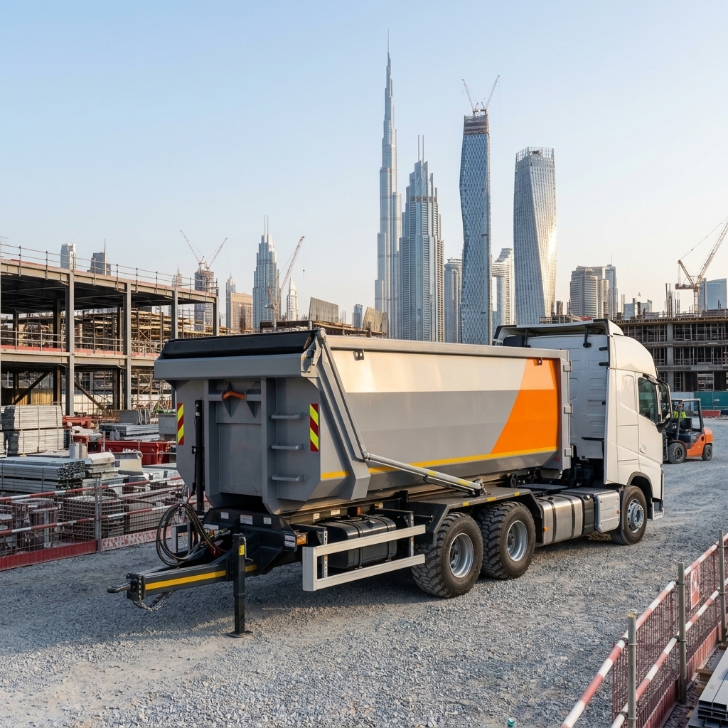 Construction Waste Trailer Services in Dubai