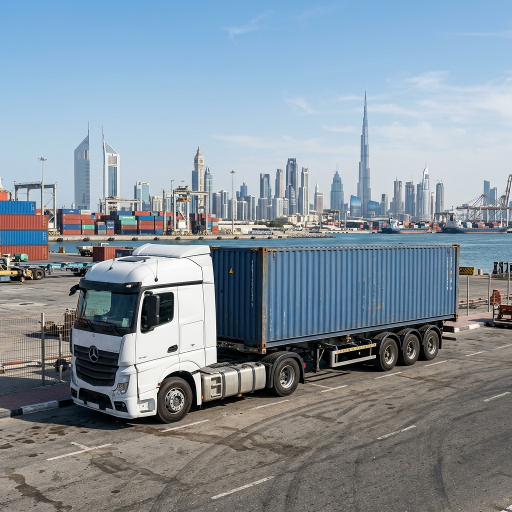 Container Trailer Transport Services in Dubai